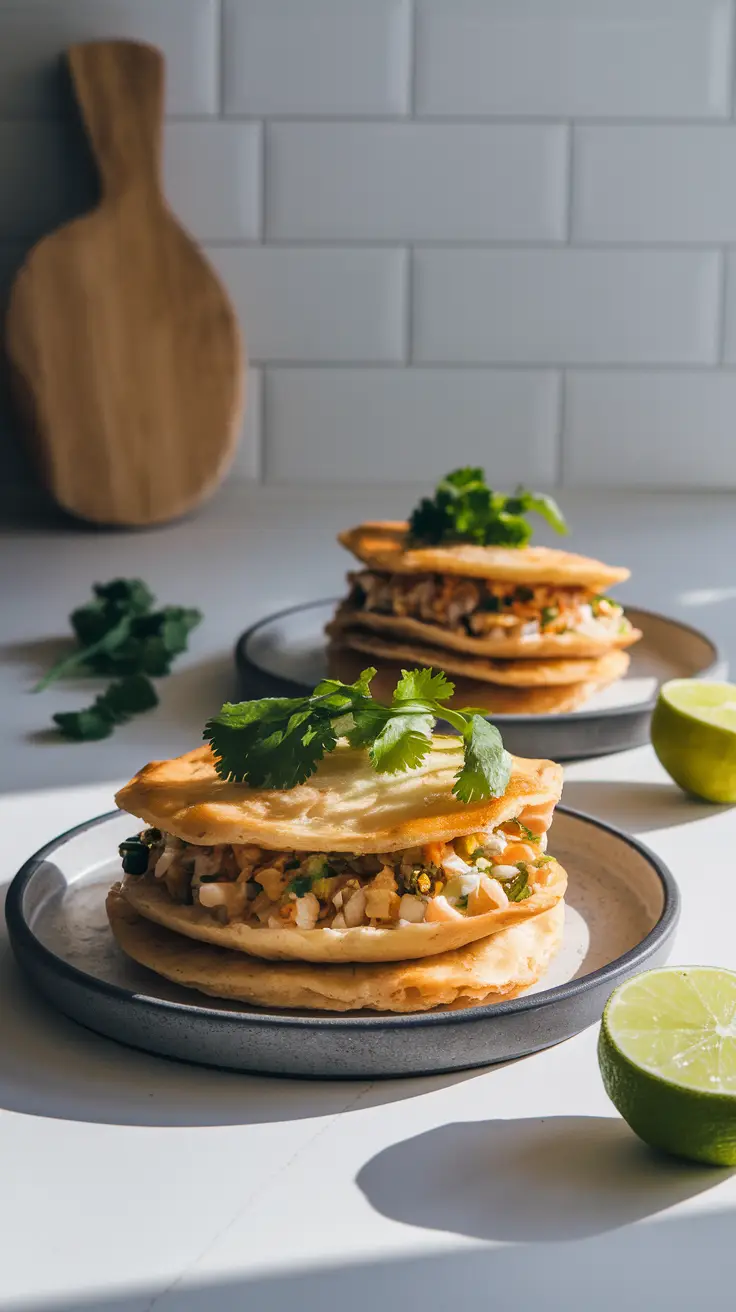 Arepas Rellenas in a Modern Kitchen