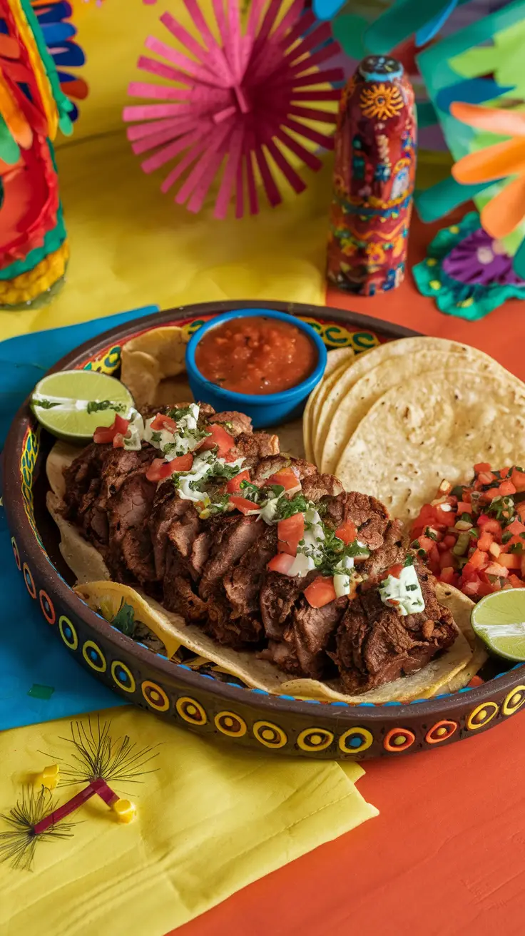 Entire Carne en Vara in a Fiesta Setting