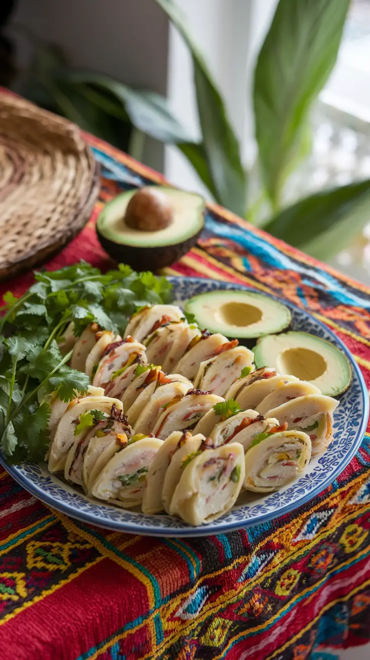 Entire Hallaquitas on a Traditional Tablecloth