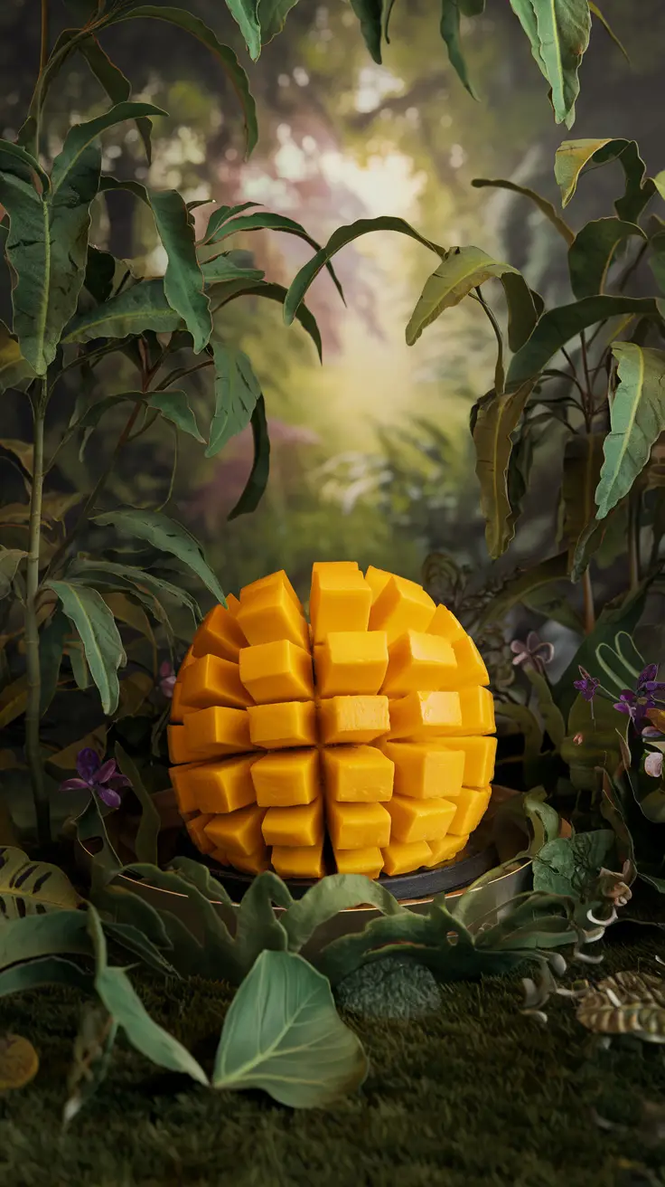 Entire Mango Biche in a Surreal Nature Backdrop